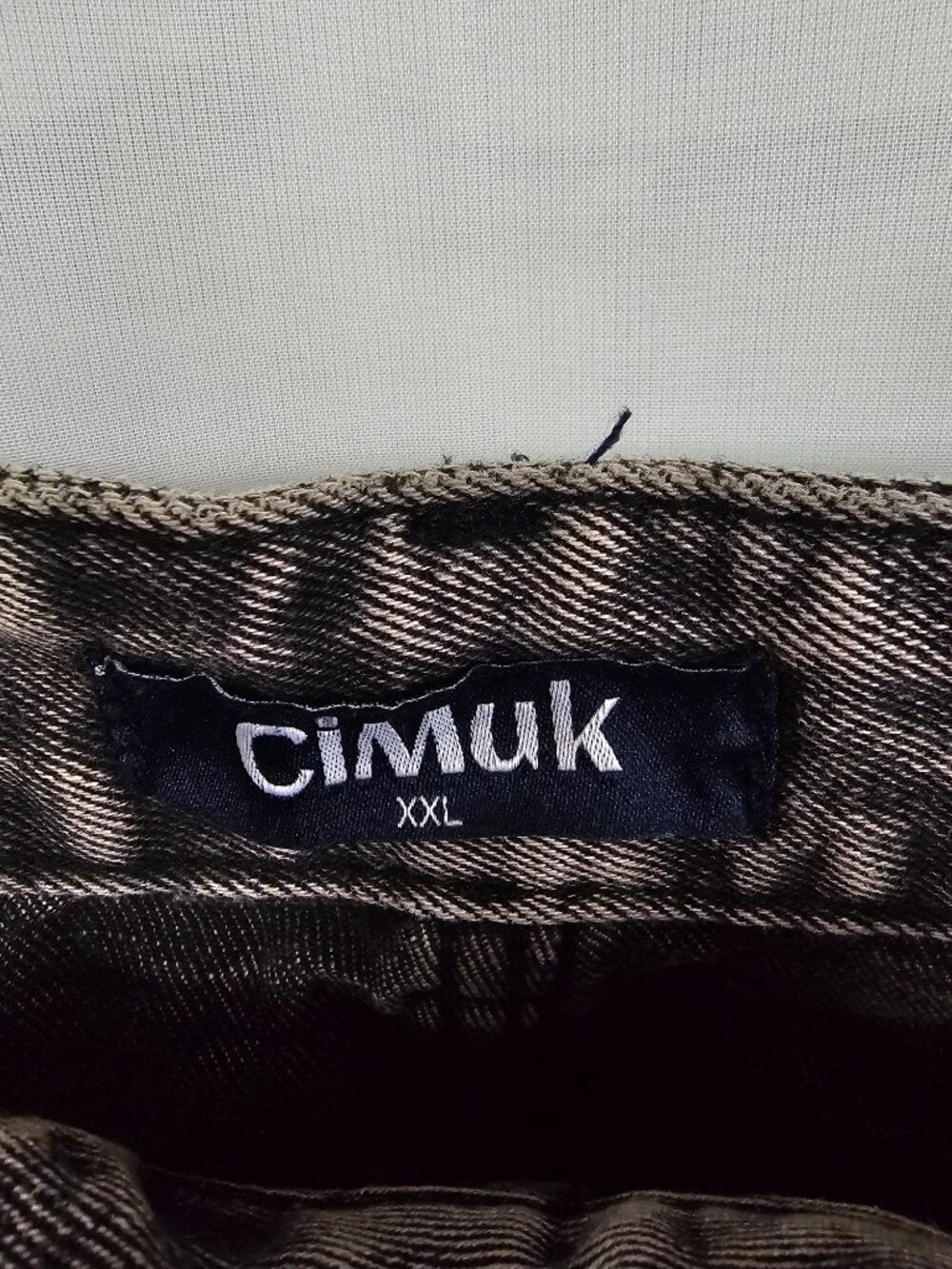Cimuk Skirt Denim Black Grunge Casual Midi 2XL - Picture 7 of 11